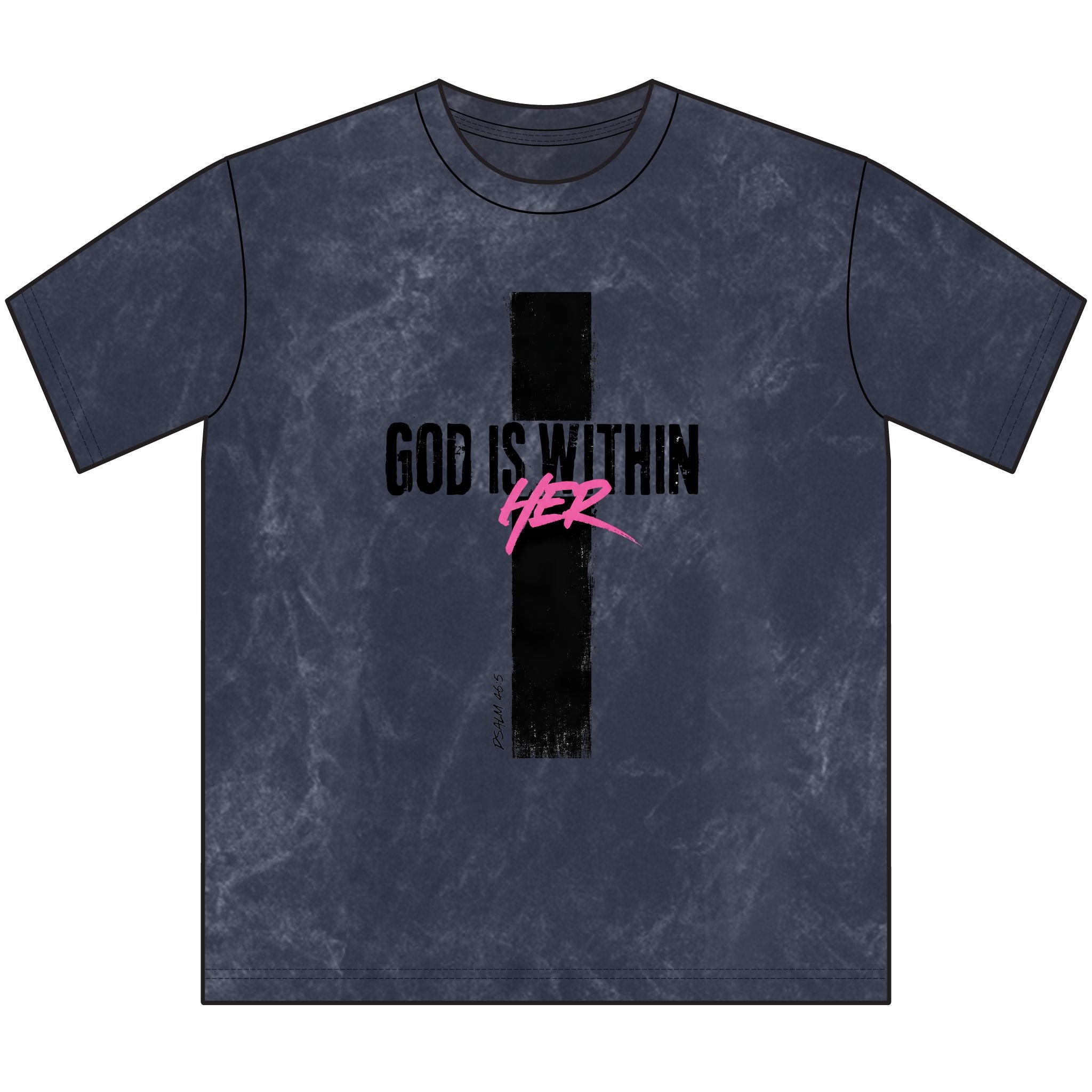 God Is Within Her Neon Pink Vintage Christian T-Shirt