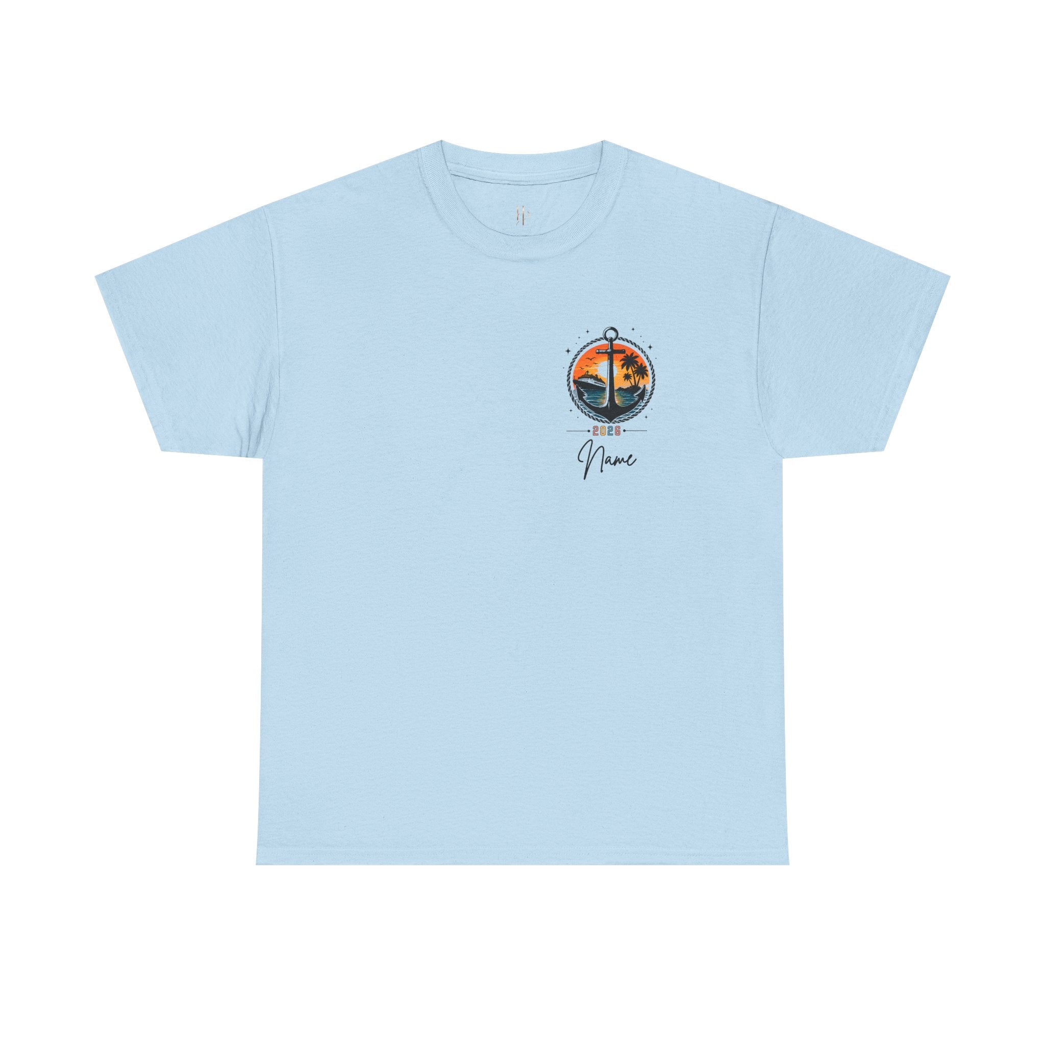 "This Week We Don't Give a Ship" Tropical Sunset Graphic Shirt