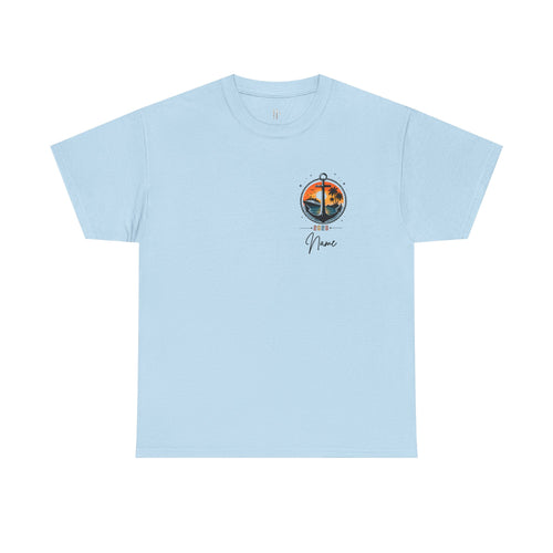 "This Week We Don't Give a Ship" Tropical Sunset Graphic Shirt