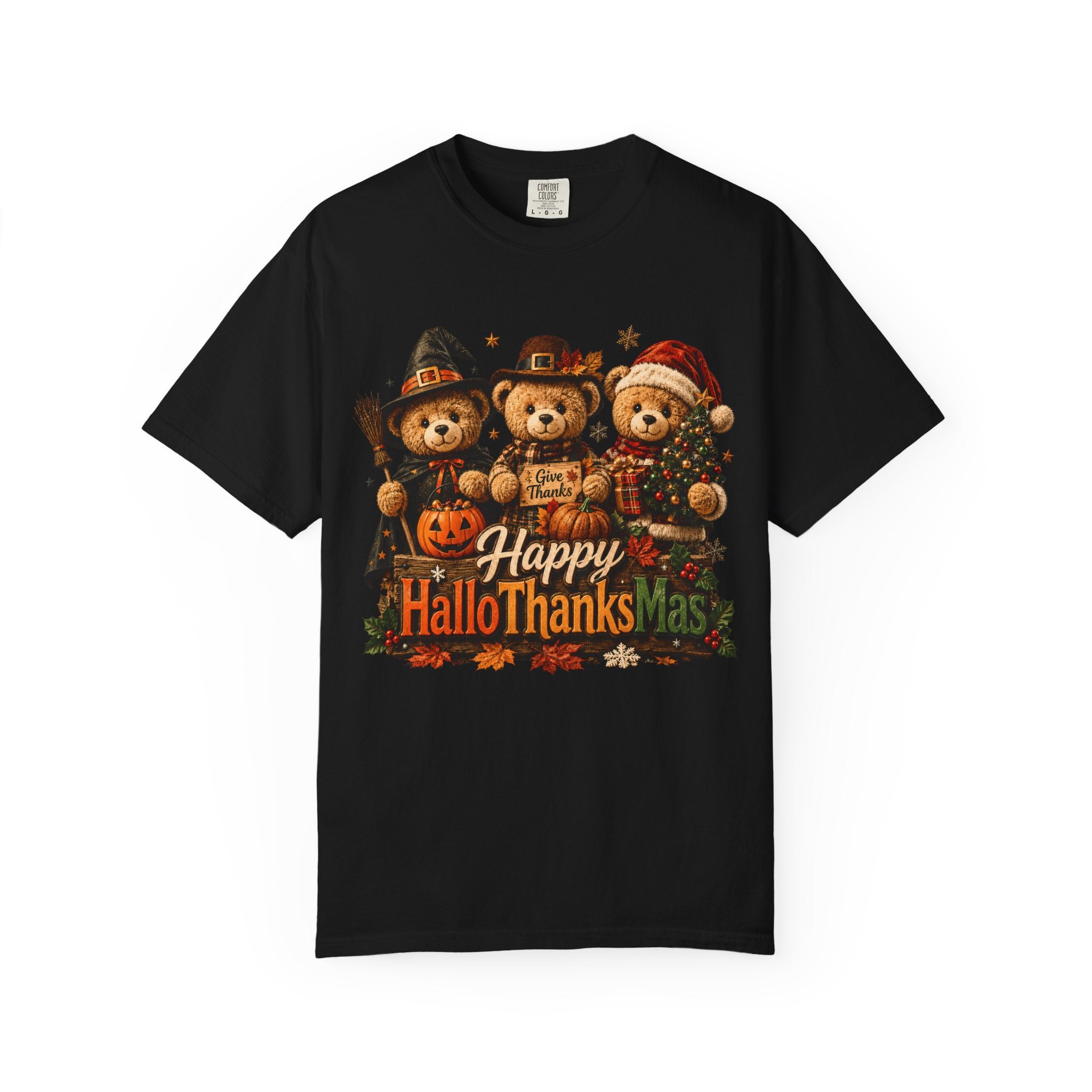 Holiday Bears 'Happy HalloThanksMas' T-Shirt
