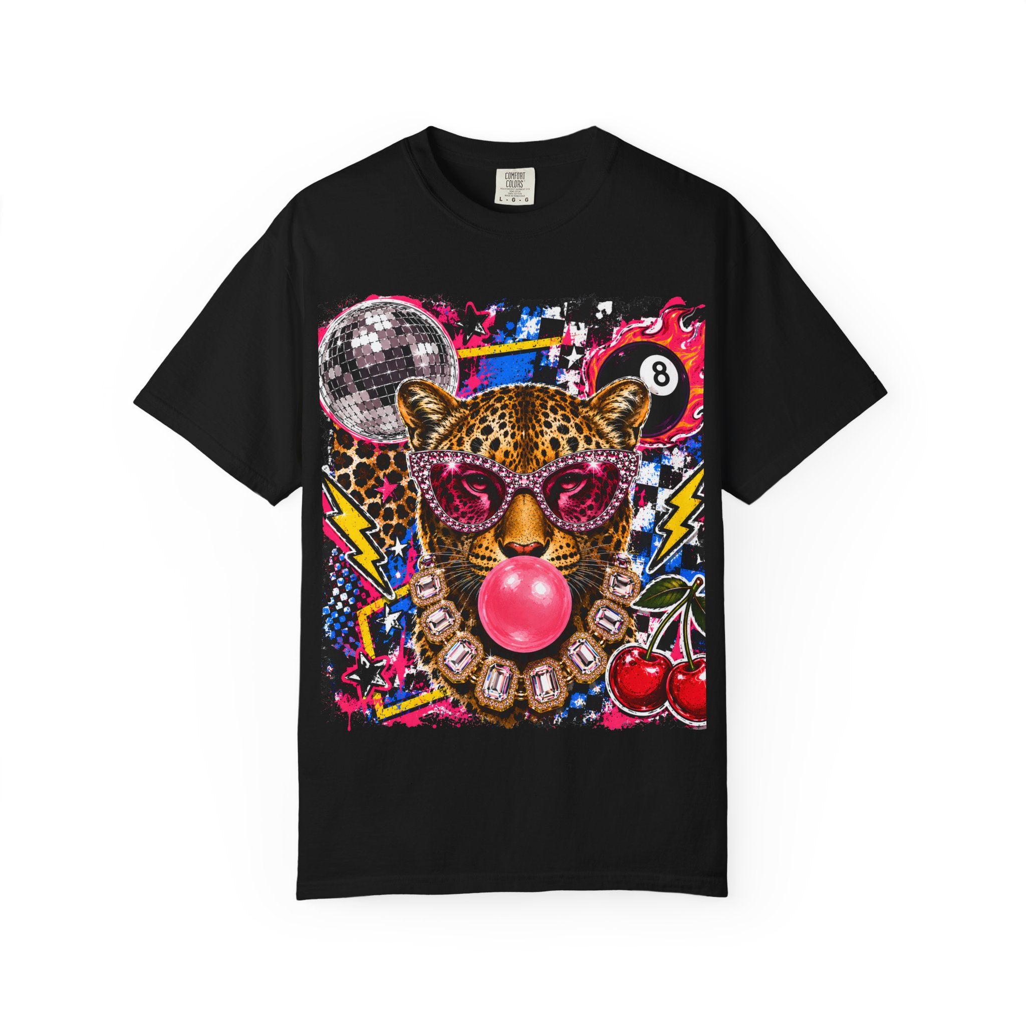 Retro Pop Leopard Graphic T-Shirt