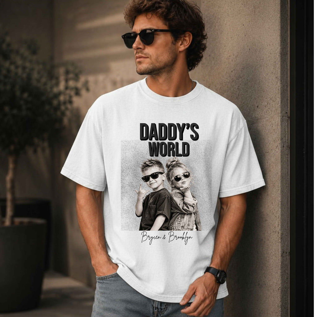 Daddy’s World Personalized Photo Shirt
