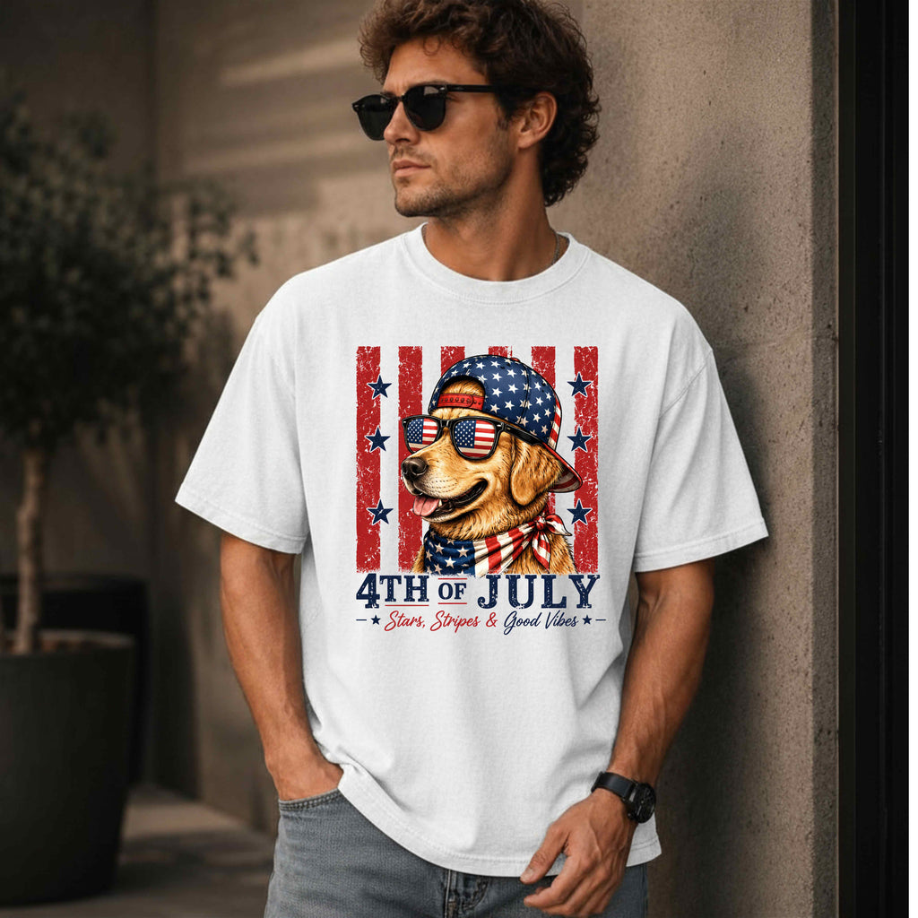 4th of July Patriotic Dog Tee