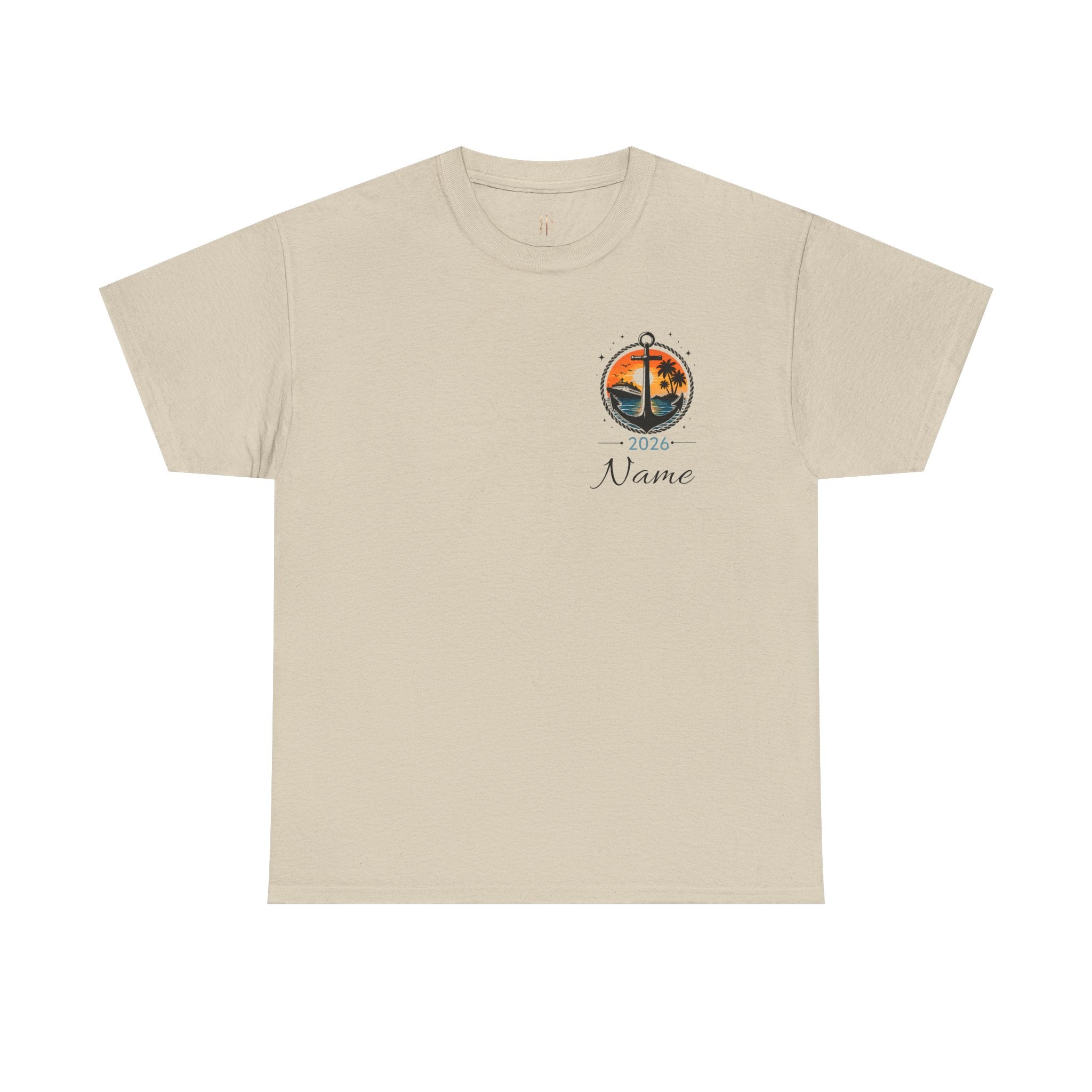 "This Week We Don't Give a Ship" Tropical Sunset Graphic Shirt