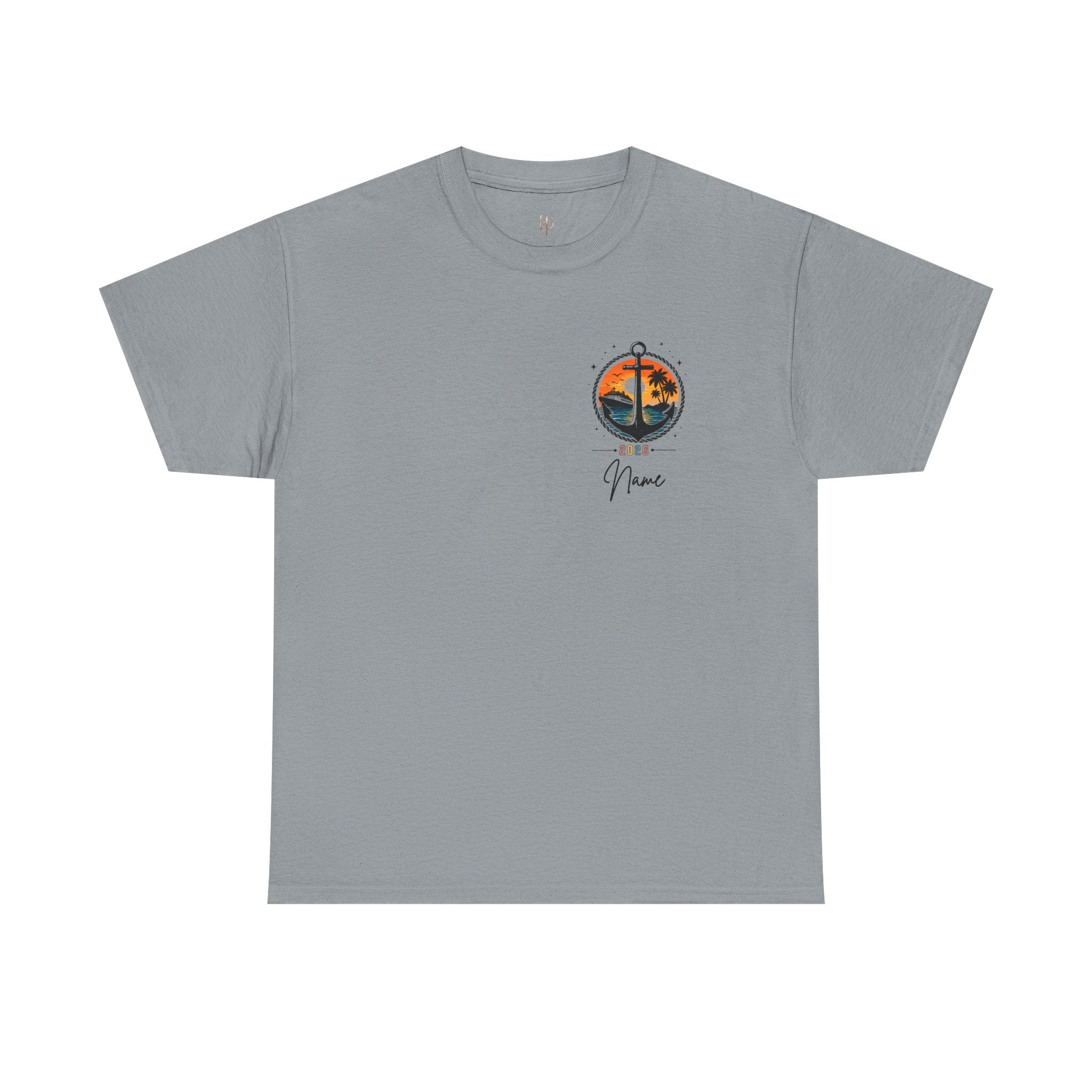 "This Week We Don't Give a Ship" Tropical Sunset Graphic Shirt