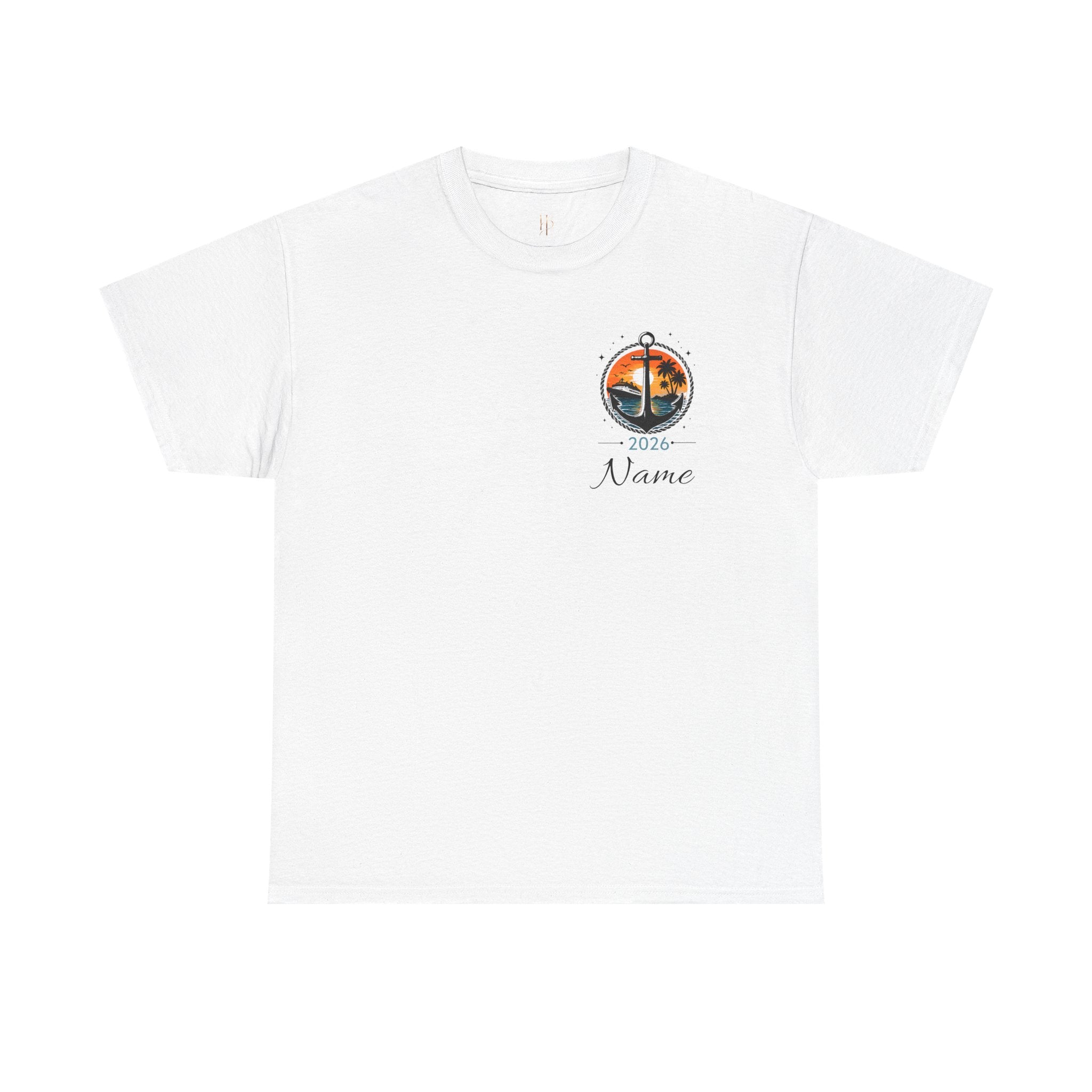 "This Week We Don't Give a Ship" Tropical Sunset Graphic Shirt