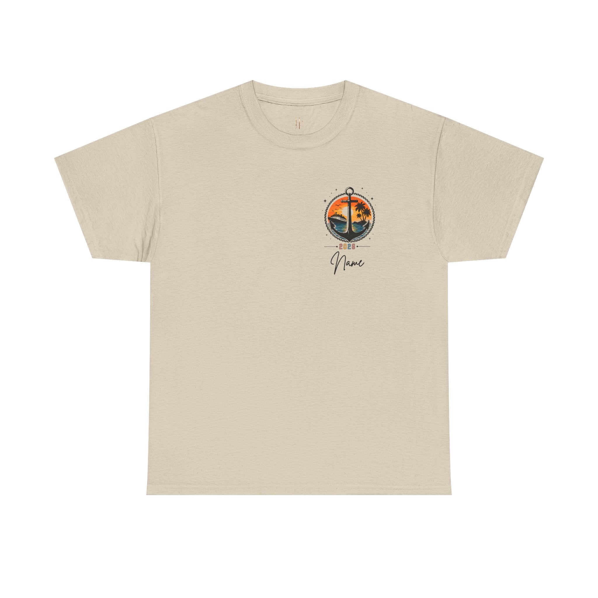 "This Week We Don't Give a Ship" Tropical Sunset Graphic Shirt