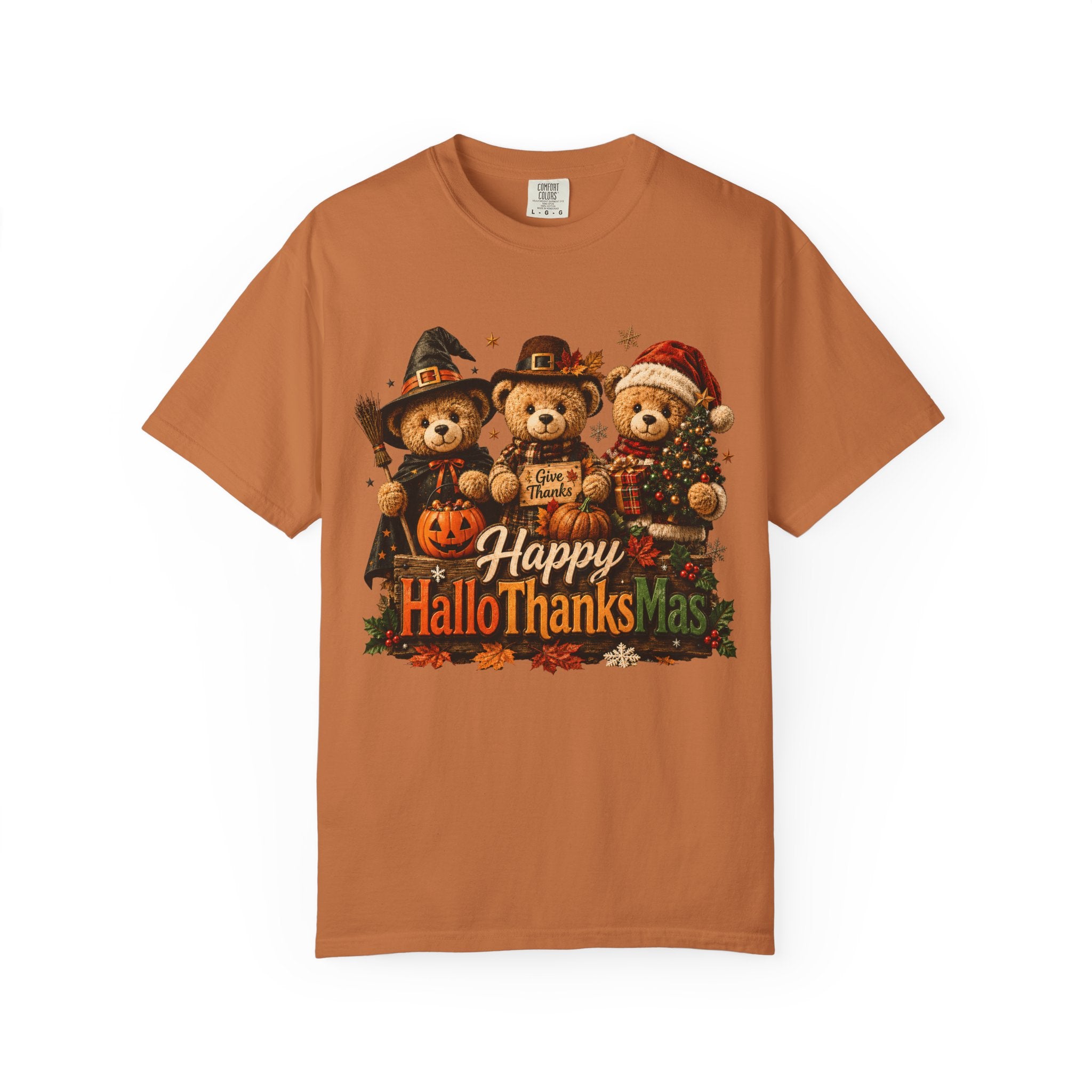 Holiday Bears 'Happy HalloThanksMas' T-Shirt