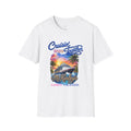 White 'Cruisin' Together 2023 McKinley's Family Vacation' t-shirt on a white background.